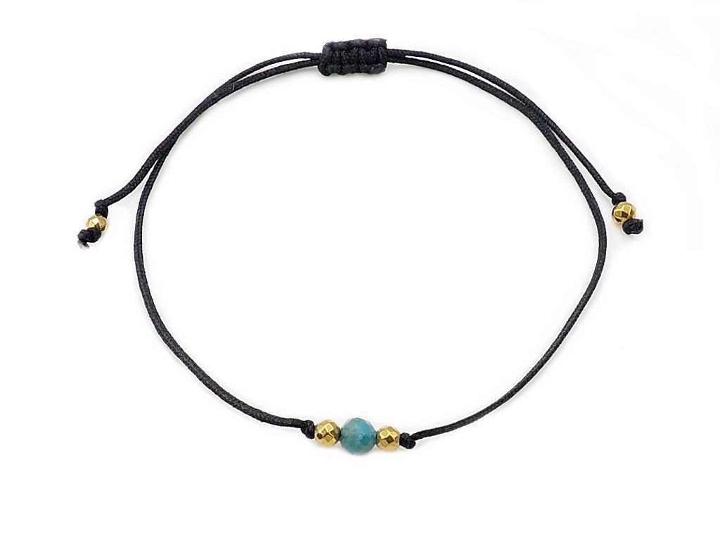 Bransoletka sznurkowa regulowana apatyt Motywacja Kreatywność rękodzieło