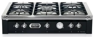 Płyta gazowa do zabudowy Płyta gazowa LOFRA Range Top Dolcevita 90 NERO MATT TRNM96/5/Chrome - Płyty gazowe do zabudowy - miniaturka - grafika 1