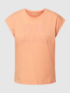 Koszulki i topy damskie - T-shirt z nadrukiem z logo model ‘OLA’ - grafika 1