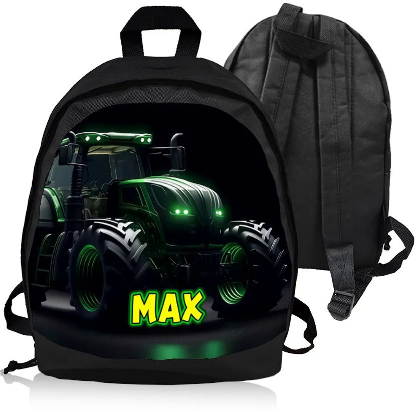 Plecak Personalizowany TRAKTORY JOHN DEERE NADRUK IMIĘ Idealny na Prezent!
