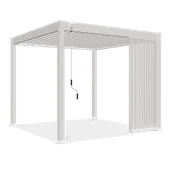 Kratki i pergole - Panel żaluzjowy pionowy do pergoli ELEGANCE/DELUXE/FUSION 1 m White - Gutroof - miniaturka - grafika 1