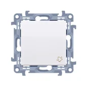 Wyłączniki światła i elektryczne - Kontakt Simon Przycisk zwierny Dzwonek SIMON 10 - biały - miniaturka - grafika 1