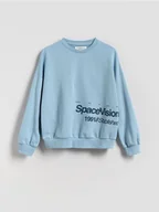 Kurtki i płaszcze dla chłopców - Reserved - Bluza z nadrukiem - jasnoniebieski - miniaturka - grafika 1