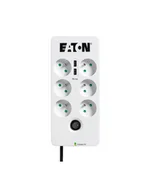 Listwy zasilające - Listwa przeciwprzepięciowa EATON PB6UF (6 x UTE; 10 A; kolor biały) - miniaturka - grafika 1