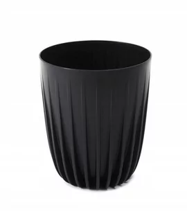 Doniczka plastikowa Mira śr.14.5 cm czarna Lamela - Donice - miniaturka - grafika 1