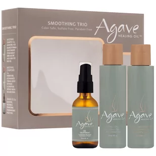 Agave Healing Oil zestaw wygładzający po zabiegach, szampon, odżywka i olejek,przeciwdziała puszeniu, 2x89ml i 59ml - Zestawy kosmetyków damskich - miniaturka - grafika 1