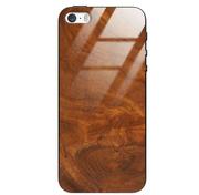 Etui i futerały do telefonów - Etui drewniane iPhone 5/5s/Se Premium Wood Caramel Forestzone Glass - miniaturka - grafika 1