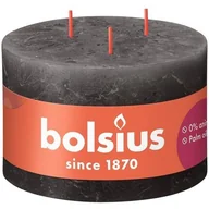 Świece - Świeca Rustykalna Bolsius Rustic Shine 3-knotowa 90/140 mm Stormy Grey - miniaturka - grafika 1