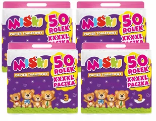 Papier toaletowy 50R MIŚKI 3W - 200 Rolek - Papier toaletowy - miniaturka - grafika 1