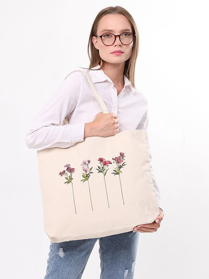 Lucky Bees Shopper bag w kolorze kremowym - 47 x 36 x 8 cm