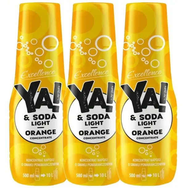 2 X Syrop Ya Soda Do Saturatora Wody Orange Bez Cukru Light 3x 500ml Zestaw