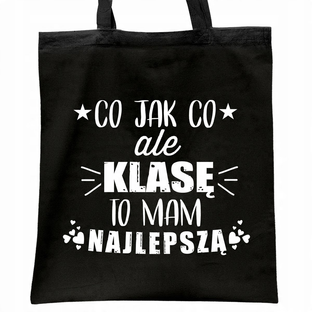 Torba bawełniana czarna na zakupy Dzień Nauczyciela Prezent