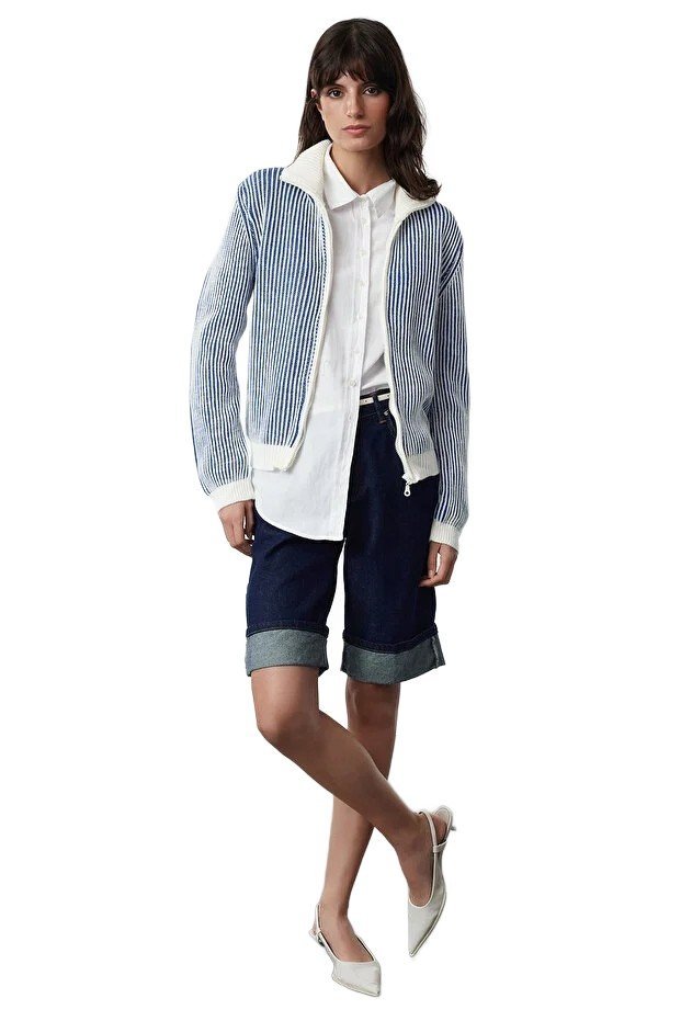 TRENDYOL SWETER DAMSKI ROZPINANY W PASKI Z ZAMKIEM DO BIODER S 5EA*