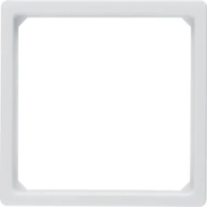 Hager polo Pierścień przejściowy do płytki centralnej 50 x 50 mm śnieżnobiały aksamit Q.1 11096079 11096079 - Klawisze i ramki - miniaturka - grafika 1