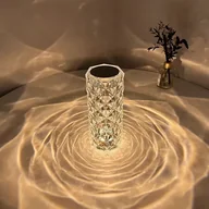 Latarki - Kryształowa Lampa Róża Led Kolorowa Zmienia Kolory Pod Wpływem Dotyku - miniaturka - grafika 1