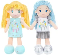 Lalki dla dziewczynek - Lalka lalki siostry bobas szmacianka zestaw 2w1 - miniaturka - grafika 1
