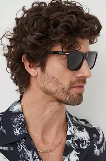 Okulary przeciwsłoneczne - Gucci okulary przeciwsłoneczne męskie kolor czarny - grafika 1