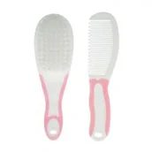 Inne akcesoria do pielęgnacji dzieci - Akuku GRZEBYK I SZCZOTKA DO WŁ. PINK ALA0448 - miniaturka - grafika 1