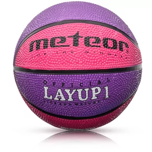 Meteor Piłka koszykowa Layup 1 różowy/fioletowy 07121 - Koszykówka - miniaturka - grafika 1