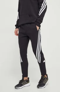 adidas spodnie dresowe kolor czarny z nadrukiem - Spodnie męskie - miniaturka - grafika 1
