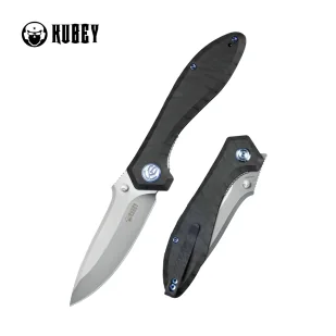 Nóż składany Kubey Ruckus Flamed Titanium, Beadblasted CPM 20CV by Sherif Manganas (KB314P) - Noże - miniaturka - grafika 1