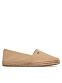 Espadryle damskie - Tommy Hilfiger Espadryle Flag Canvas Espadrille FW0FW08541 Beżowy - miniaturka - grafika 1