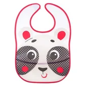 Pozostałe kosmetyki - Canpol babies Śliniak plastikowy z kieszonką panda 9/232 1 szt - miniaturka - grafika 1