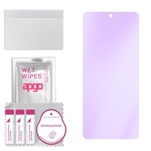 szkło ochronne na ekran Hybrydowe 9H z filtrem ANTI-BLUE zamiennik hartowanego do Infinix Hot 40 - apgo hybrid ANTI-BLUE Flexible Hybrid Glass nie...