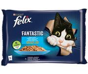 Mokra karma dla kotów - FELIX Rybne Smaki w galaretce z łososiem i gładzicą  4x85g - miniaturka - grafika 1
