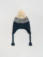 Czapki damskie - Reserved - Czapka z pomponem - wielobarwny - miniaturka - grafika 1