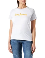 Koszulki i topy damskie - Lee T-shirt damski Raglan Tee, Biały (Bright White Lj), S - miniaturka - grafika 1