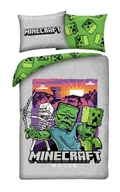 Pościel dla dzieci - Pościel dziecięca Minecraft 140 x 200 cm Halantex Steve Creeper Mikrofibra - miniaturka - grafika 1