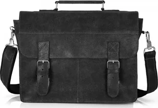 Solome GRAFITOWA SKÓRZANA TORBA LISTONOSZKA NA RAMIĘ SOLOME - Teczki i aktówki - miniaturka - grafika 1