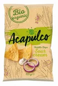 Chipsy - ACAPULCO Nachosy o smaku śmietankowo-cebulowym BIO 125 g - miniaturka - grafika 1