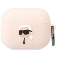 Akcesoria do słuchawek - Karl Lagerfeld etui do Airpods Pro KLAPRUNIKP białe 3D Silicone NFT Karl - miniaturka - grafika 1