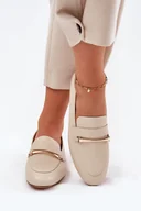 Mokasyny damskie - Skórzane Półbuty Mokasyny Damskie Maciejka K6809-04 Beżowe-41 - miniaturka - grafika 1