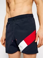 Kąpielówki męskie - Tommy Hilfiger Szorty kąpielowe Sf Medium Drawstring UM0UM02048 Granatowy Slim Fit - miniaturka - grafika 1