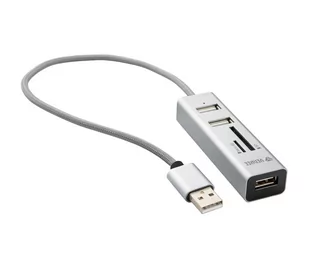 Yenkee YHC 101SR USB 2.0 Hub and Card Reader YENKEE 45012401 - Huby USB - miniaturka - grafika 1