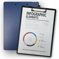 Deski z klipsem - Deska z klipem A4 Morandi granatowa PENMATE - miniaturka - grafika 1