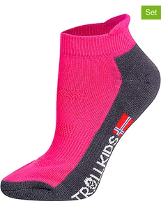 Trollkids Skarpety turystyczne (2 pary) "Low Cut Socks II" w kolorze różowym - Skarpetki damskie - miniaturka - grafika 1
