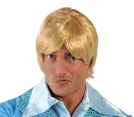 Dodatki do strojów karnawałowych - Peruka męska Lata 80-te blond - miniaturka - grafika 1