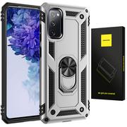 Etui i futerały do telefonów - ETUI PANCERNE SPACECASE RING NX UCHWYT MAGNETYCZNY RING CASE OBUDOWA PLECKI GALAXY S20 FE SREBRNY - miniaturka - grafika 1