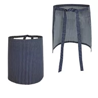 Odzież robocza - Zapaska kelnerska fartuch kucharski dług. 40cm GRANATOWA w białe paski - miniaturka - grafika 1