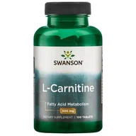 Suplementy naturalne - SWANSON Health Products L-Karnityna 500 mg 100 tabletek - miniaturka - grafika 1