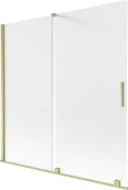 Parawany nawannowe - Mexen Velar parawan nawannowy 2-skrzydłowy rozsuwany 160 x 150 cm, szron, złoty szczotkowany - 896-160-000-31-55 - miniaturka - grafika 1
