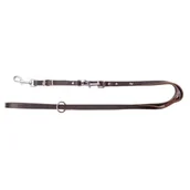 Smycze dla psów - Dingo Smycz Skóra przedłużana nitowana 200 cm brązowa 8327 - miniaturka - grafika 1
