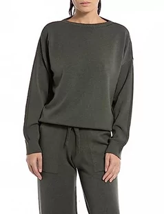 Replay Damski sweter elegancki, zielony (Army Green 435), XL, Army Green 435, XL - Swetry damskie - miniaturka - grafika 1