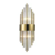 Lampy ścienne - Kryształowy kinkiet ścienny Draco ST-88003W-S gold glamour złoty przezroczysty - miniaturka - grafika 1