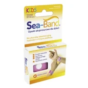 Akcesoria medyczne - Sea-Band Opaska akupresurowa przeciw mdłościom dla dzieci różowa, 2 szt - miniaturka - grafika 1