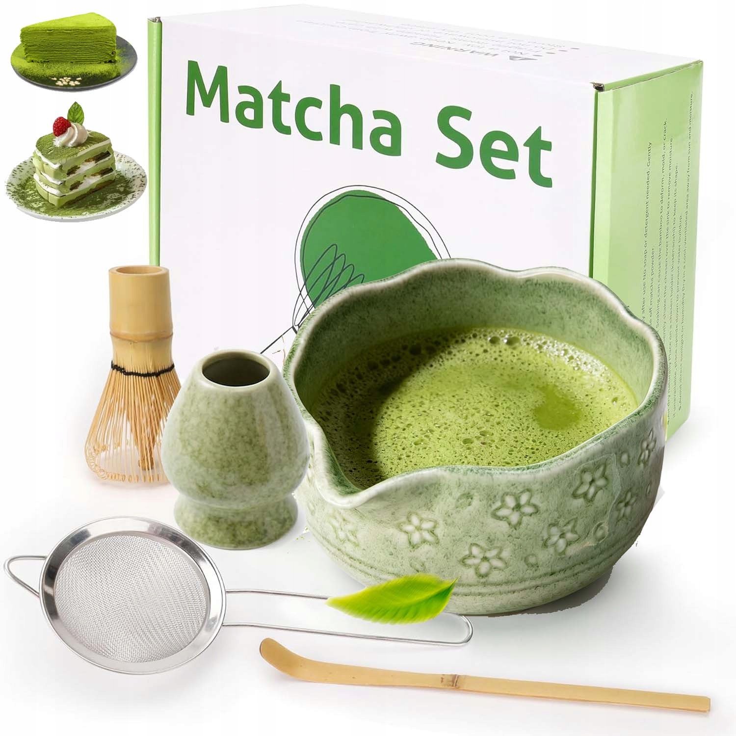 5 Pcs Zestaw Do Herbaty Matcha Narzędzie Do Matchy Miska Łyżka
